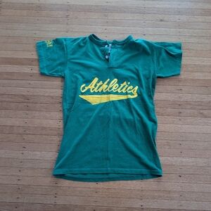 Vintage athletics henley t shirt